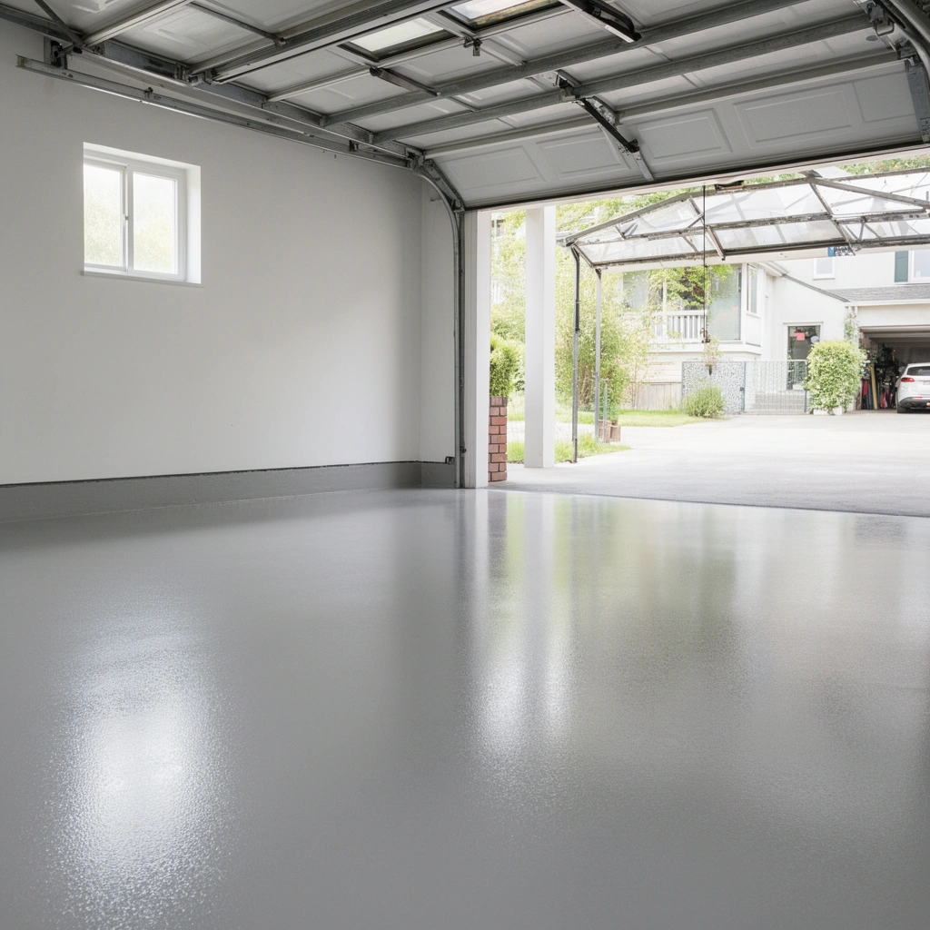 Choosing the right garage floor finish based on usage, showcasing different flooring options.