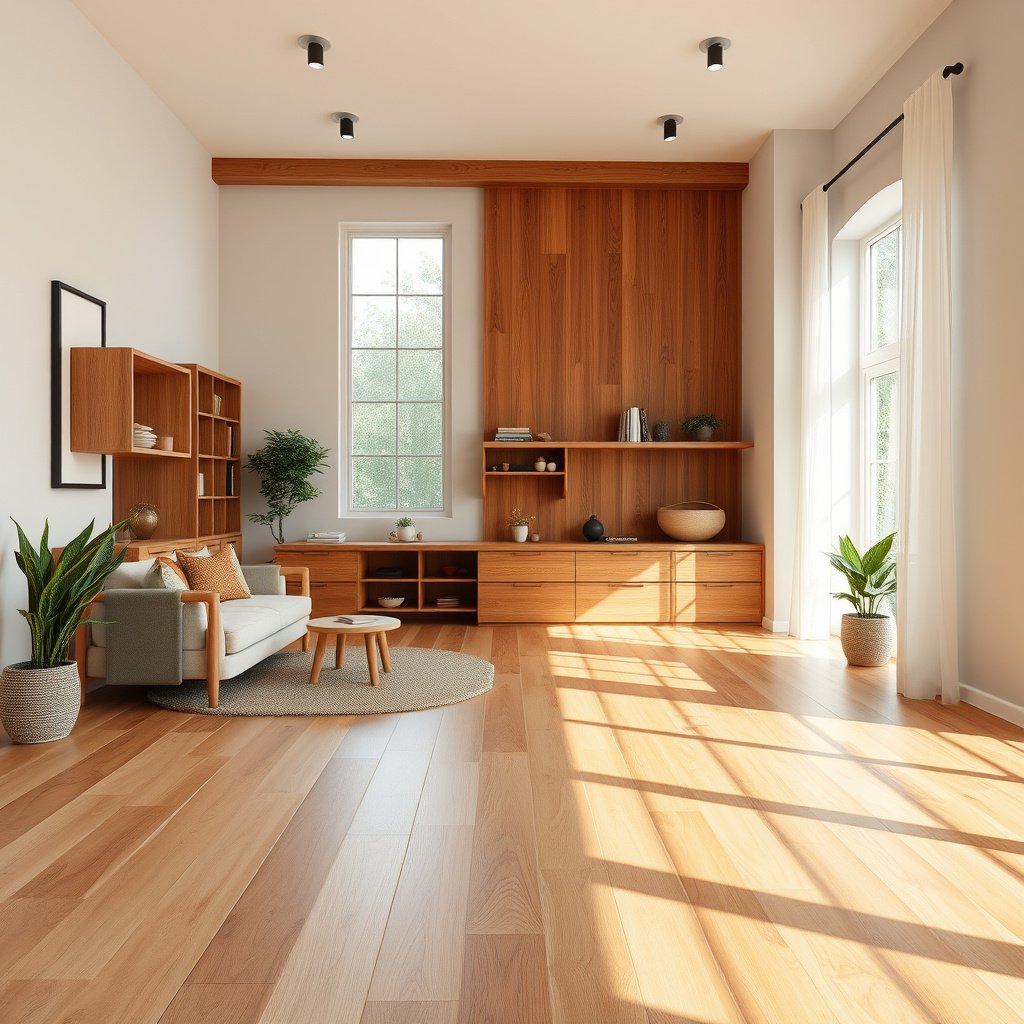 A person measuring the square footage of a closet floor for hardwood flooring estimation.
