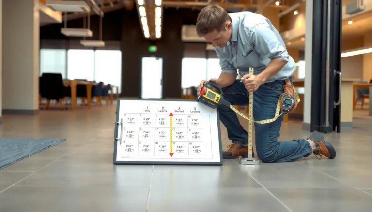 Step-by-step guide on how to measure for commercial floors accurately.