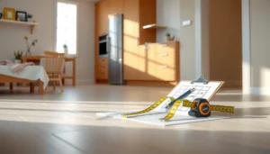 Step-by-step guide on how to accurately measure for kitchen floors.
