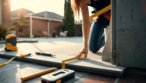 Step-by-step guide on how to measure for outdoor flooring accurately.