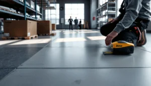 Step-by-step guide on how to measure for polished concrete floors with tools and techniques.