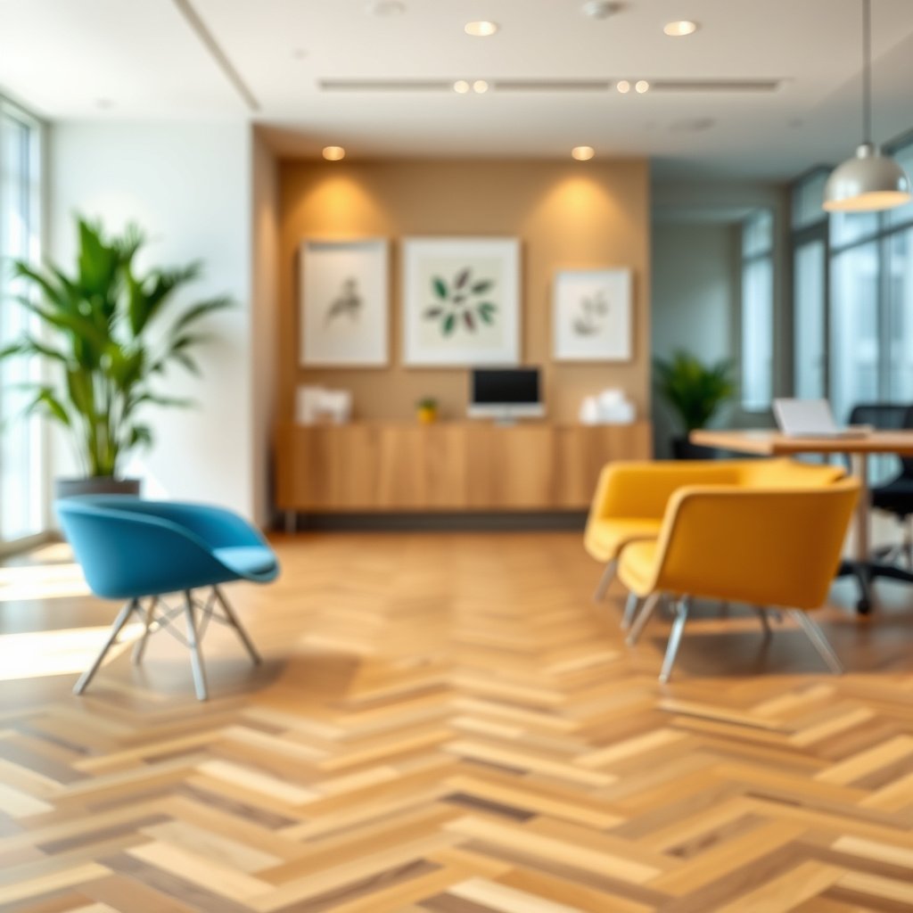 A person measuring a room for chevron flooring installation, considering waste.
