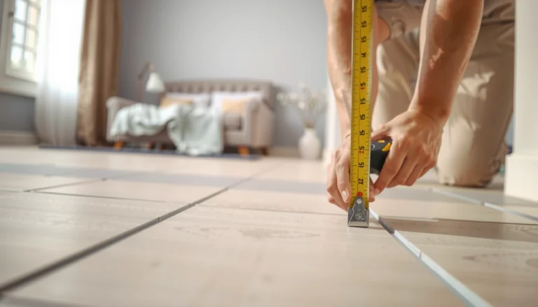 Step-by-step guide for measuring tile floors accurately for installation.
