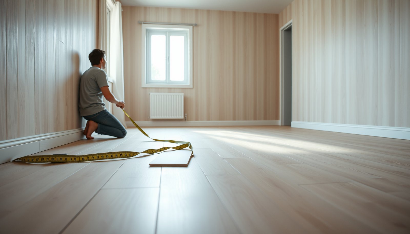 Step-by-step guide on how to measure vinyl floors in an apartment for accurate installation.