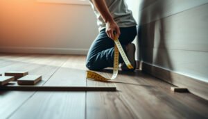 Step-by-step guide on how to measure for wood-look tile floors accurately.