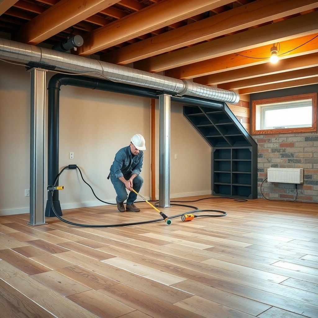 Checking moisture levels and selecting the right type of LVT flooring for a basement installation.