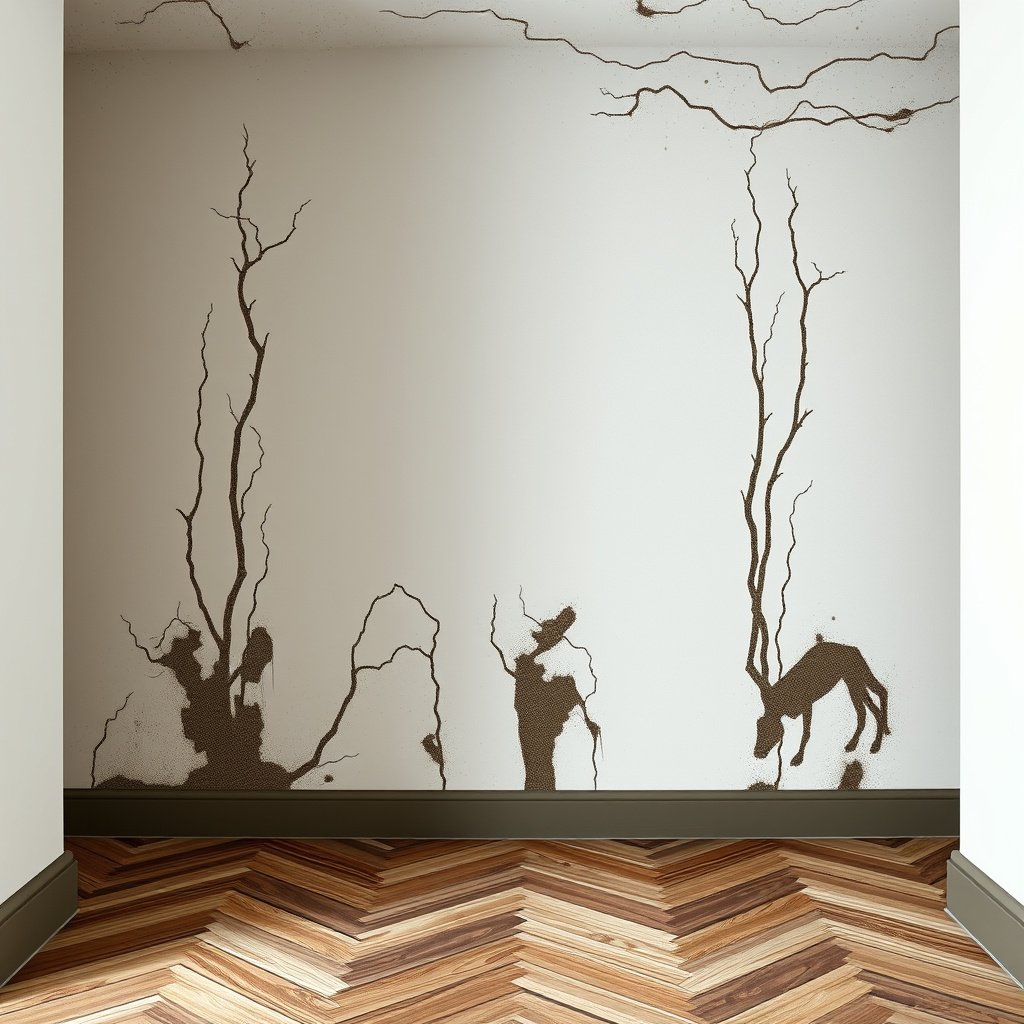Moisture control techniques to prevent mold under chevron floors during installation.