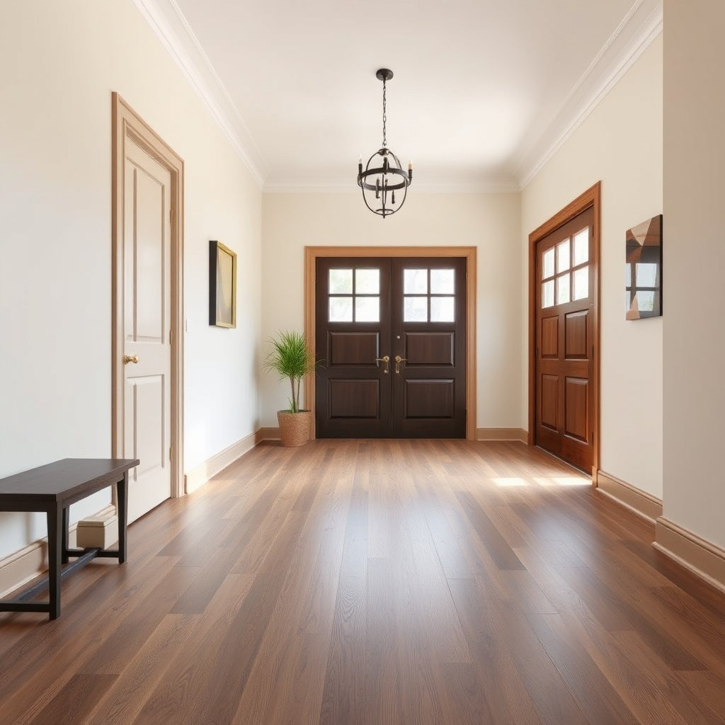 Checking moisture levels in an entryway before installing engineered wood floors