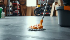 Step-by-step guide on how to mop concrete floors effectively and efficiently.