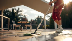 Step-by-step guide on how to mop patio floors effectively and efficiently.