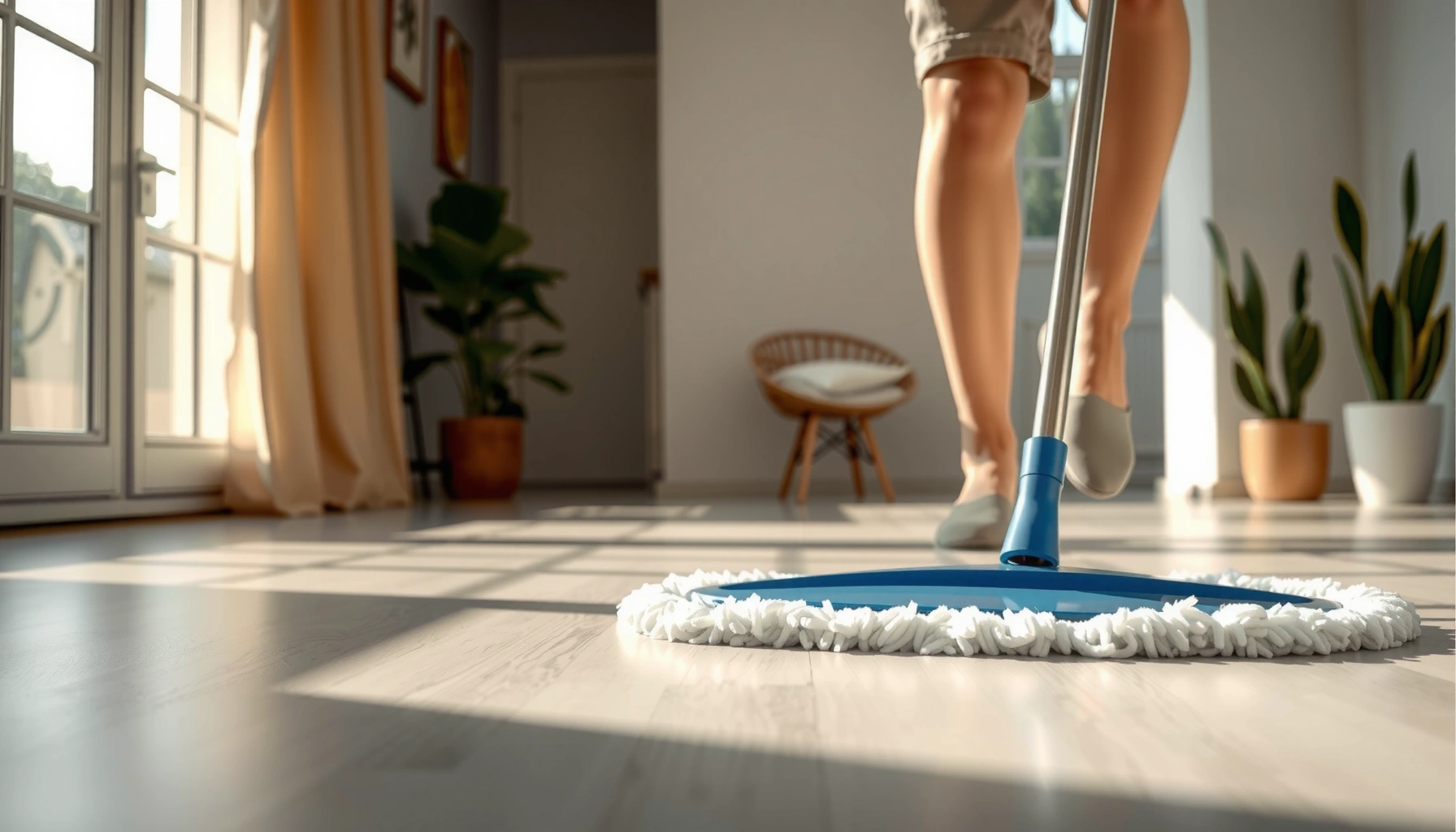 Step-by-step guide on how to mop SPC floors safely for a clean shine.