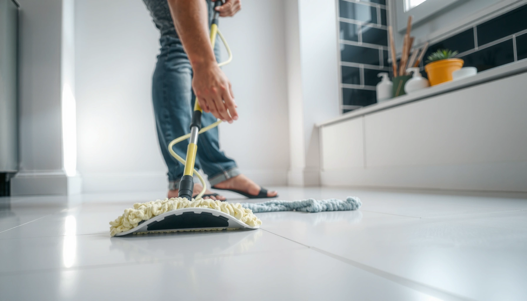 Step-by-step guide on how to mop tile floors effectively for a clean finish.