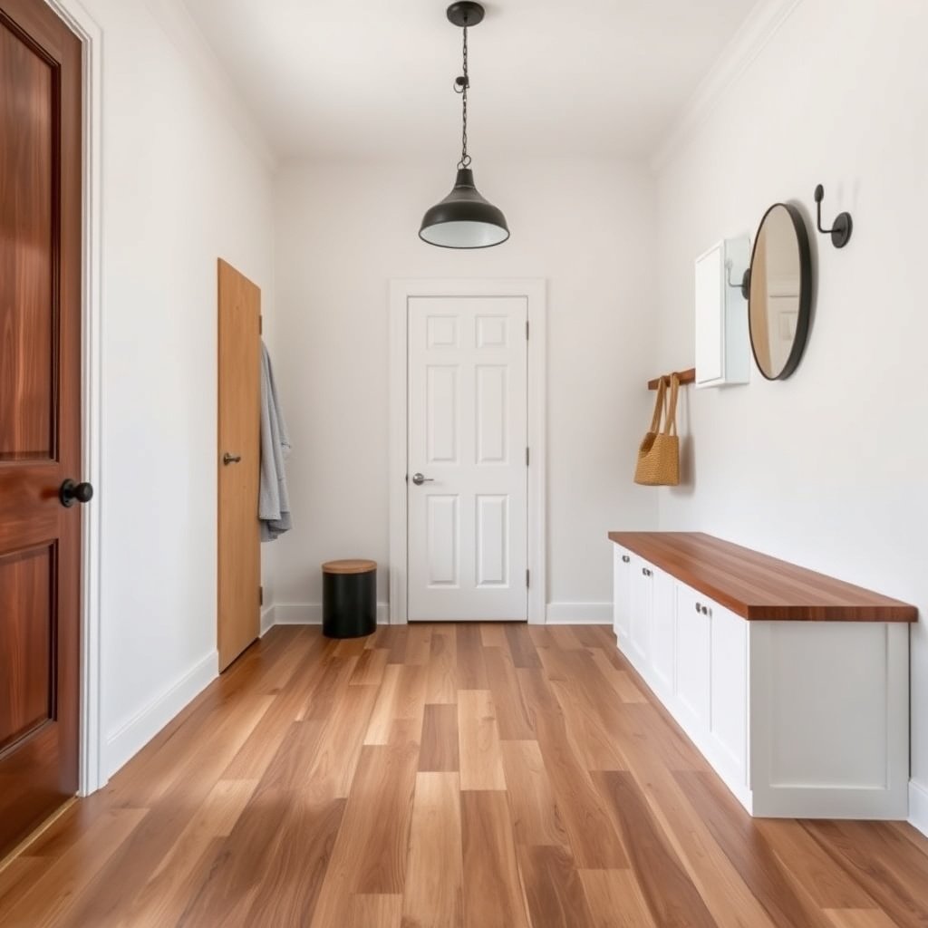 A guide for homeowners on the importance of leveling engineered wood floors in mudrooms