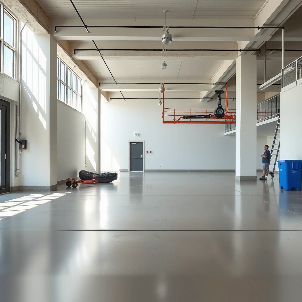 A homeowner checking if underlayment is necessary before installing polished concrete floors.