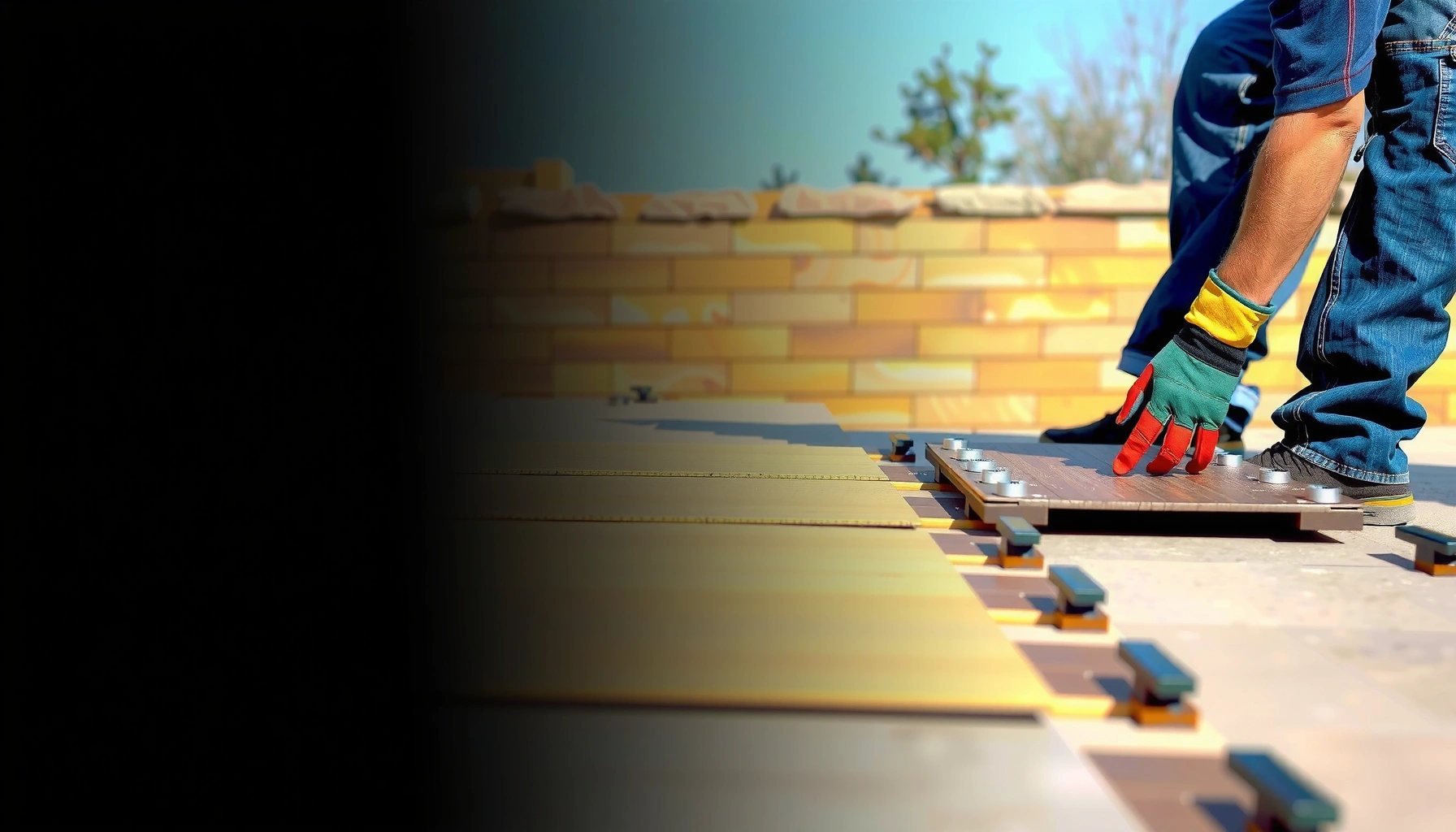 Guide on how to install outdoor flooring on uneven surfaces for optimal results.