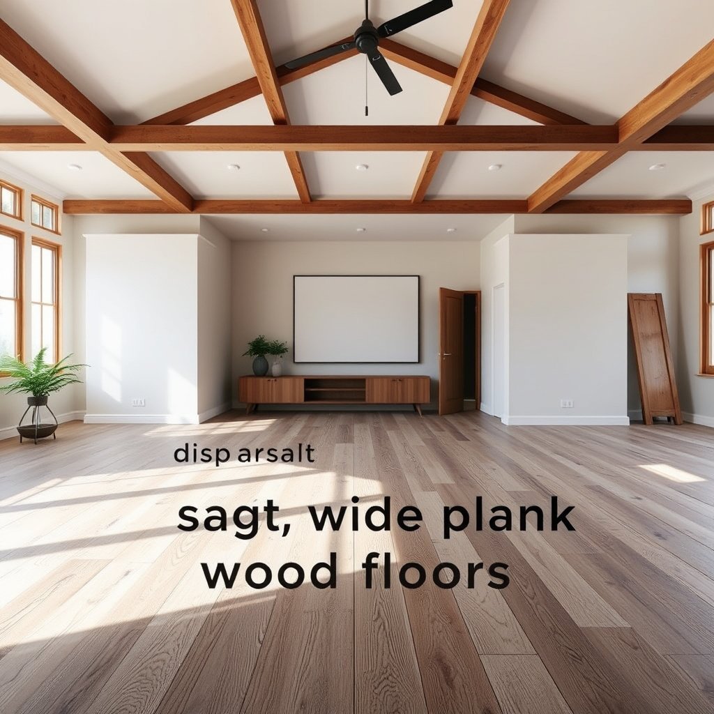A person mapping out a disposal route for wide-plank wood floors before starting the process.
