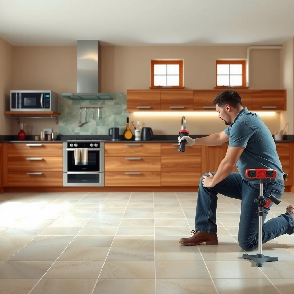 A diagram showing an effective tile layout to avoid small cuts when installing ceramic tile floors.