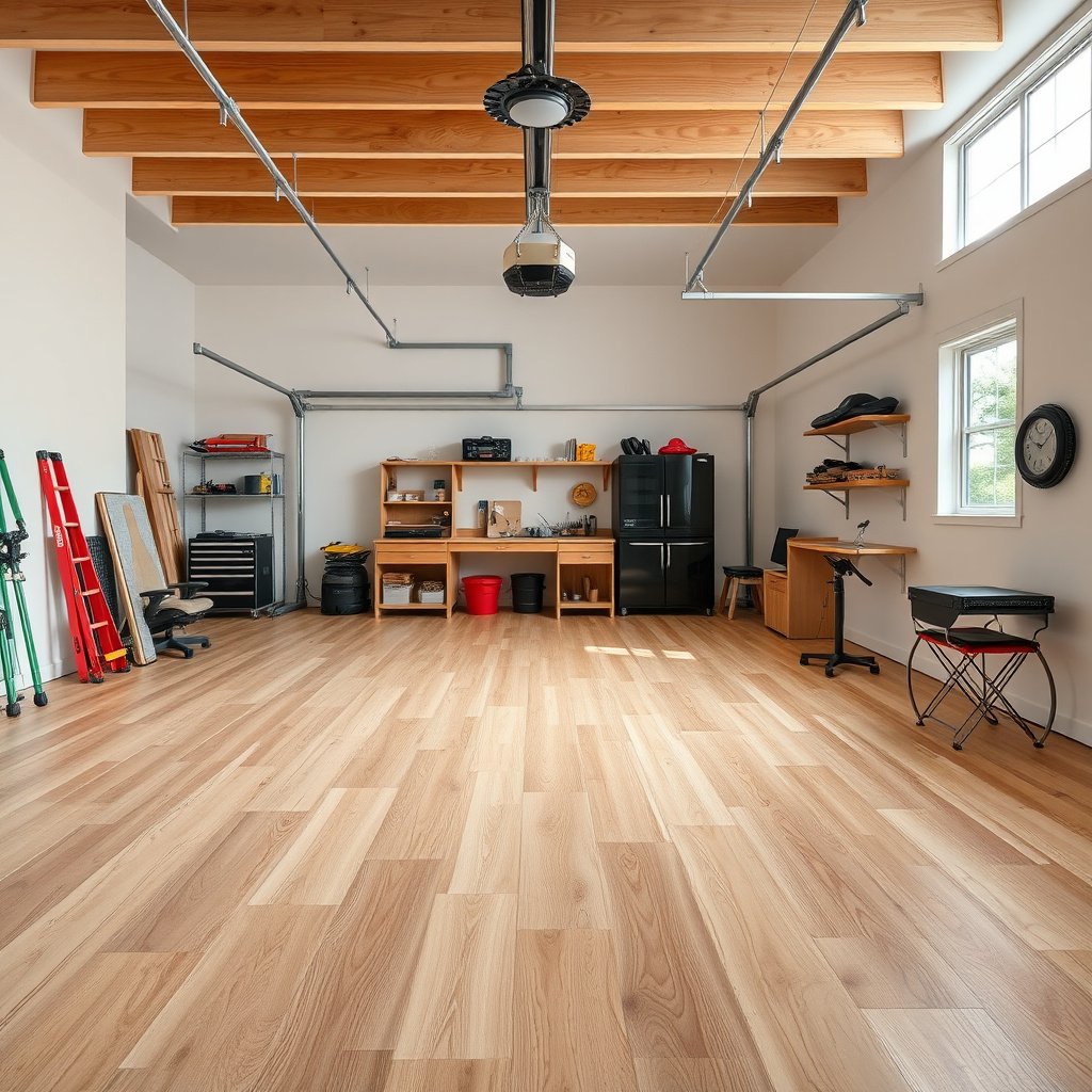 Diagram showing how to identify your engineered wood flooring system for replacement in a garage