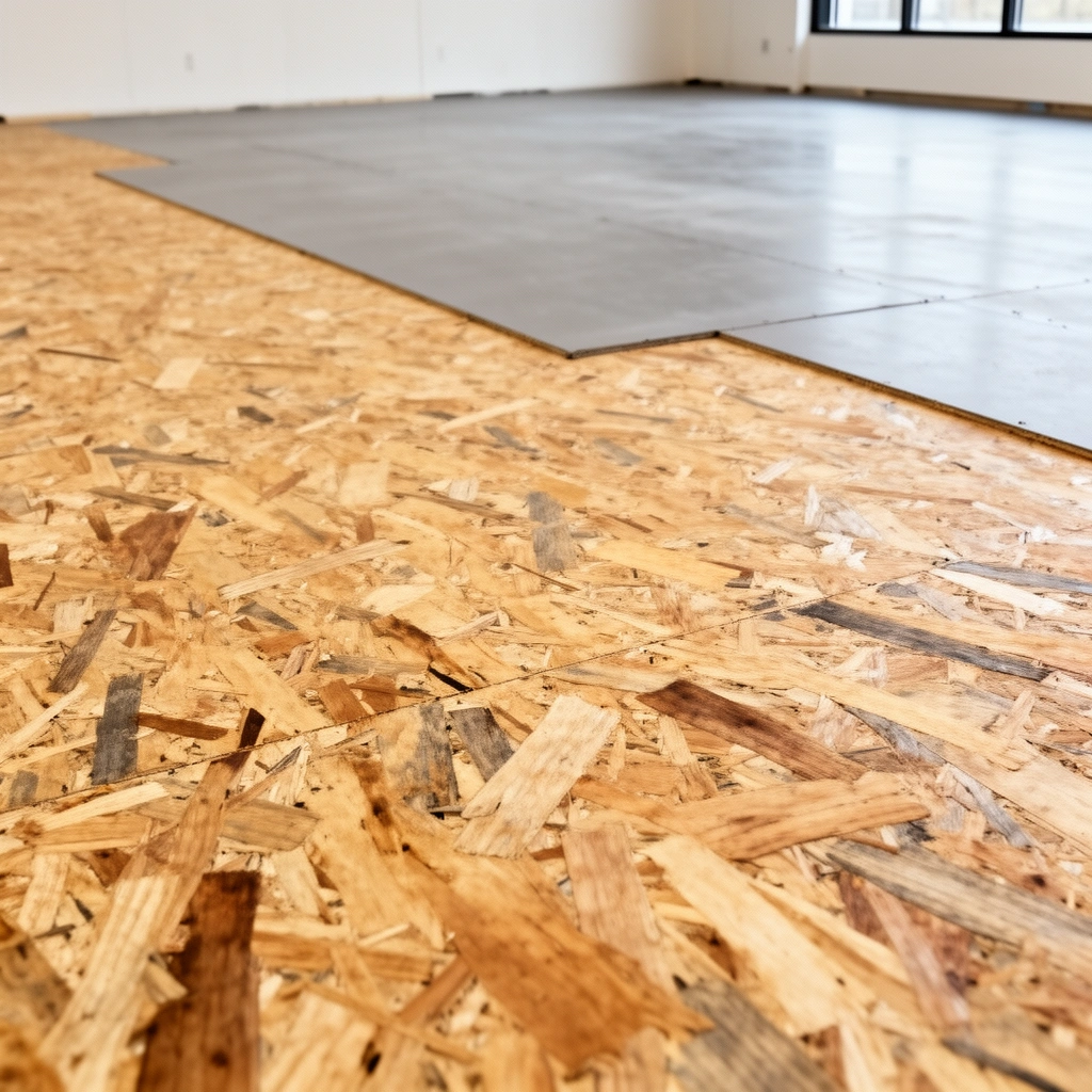 Planning the flooring type and assessing plywood condition for installation.