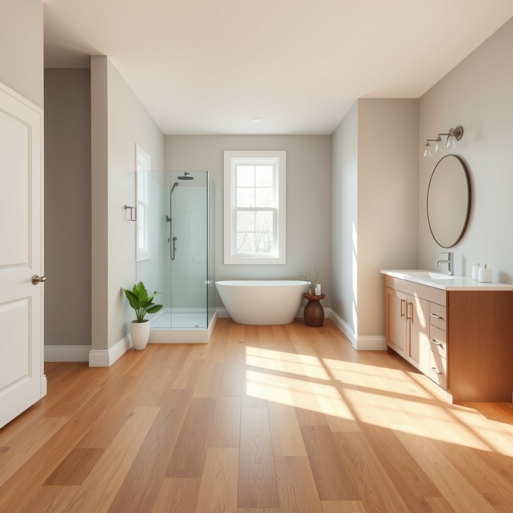 Comparison of solid and engineered hardwood floors for bathroom moisture resistance
