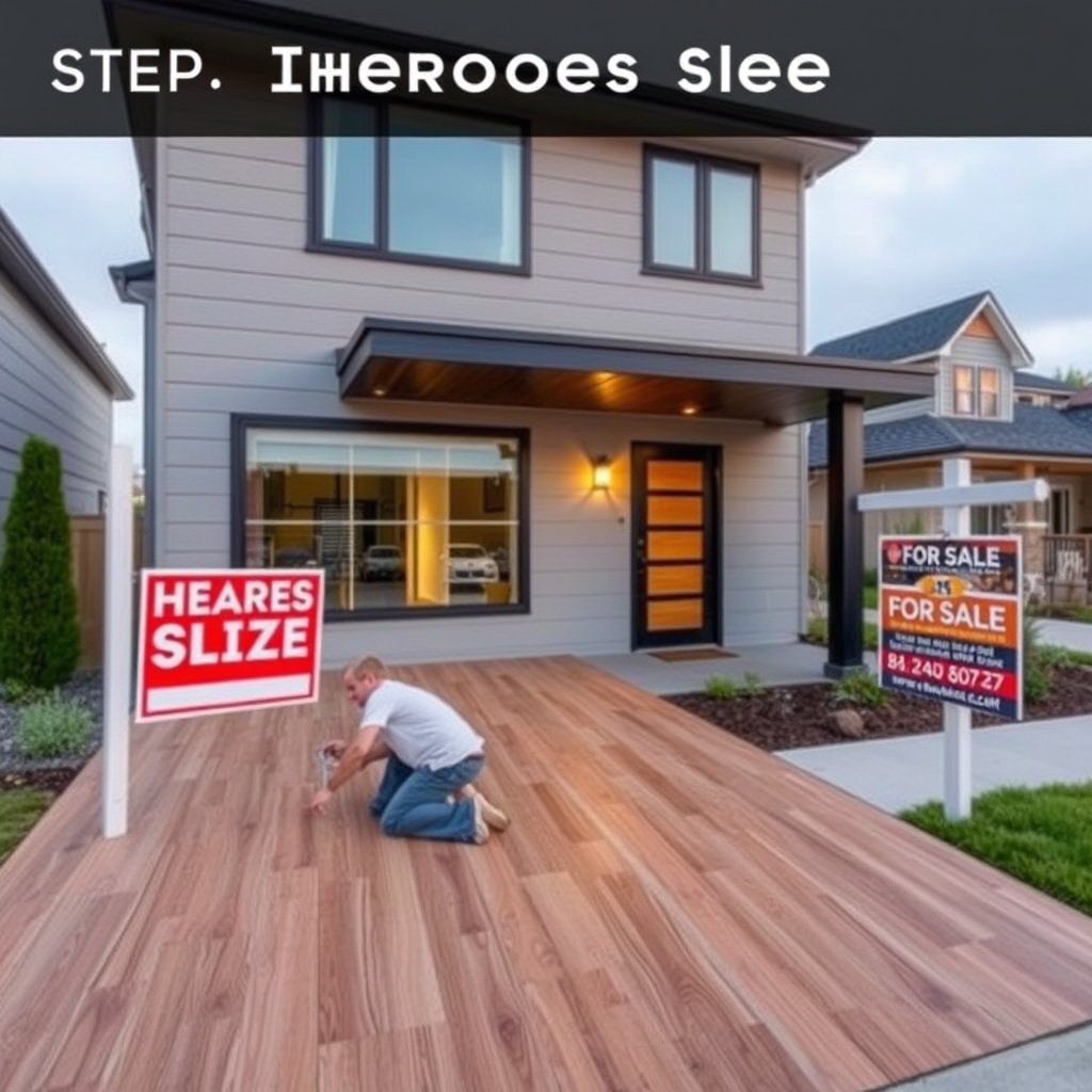 A diagram outlining steps to plan hardwood floor replacement in a rental property.