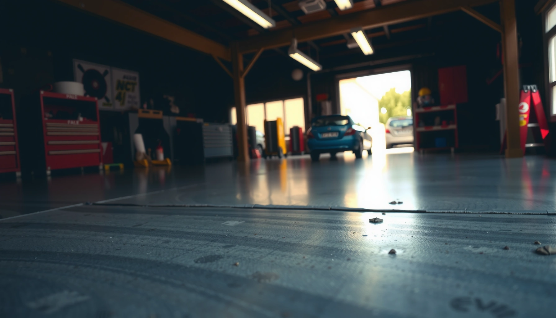 Step-by-step guide on how to polish garage floors for a shiny finish.