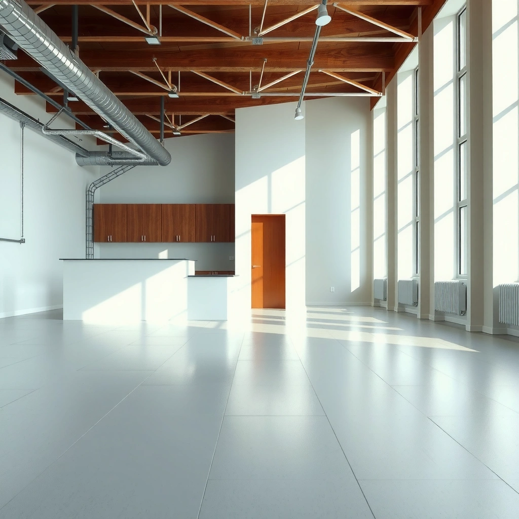 Preparing to trim polyaspartic floors by cleaning, inspecting, and planning cut lines.