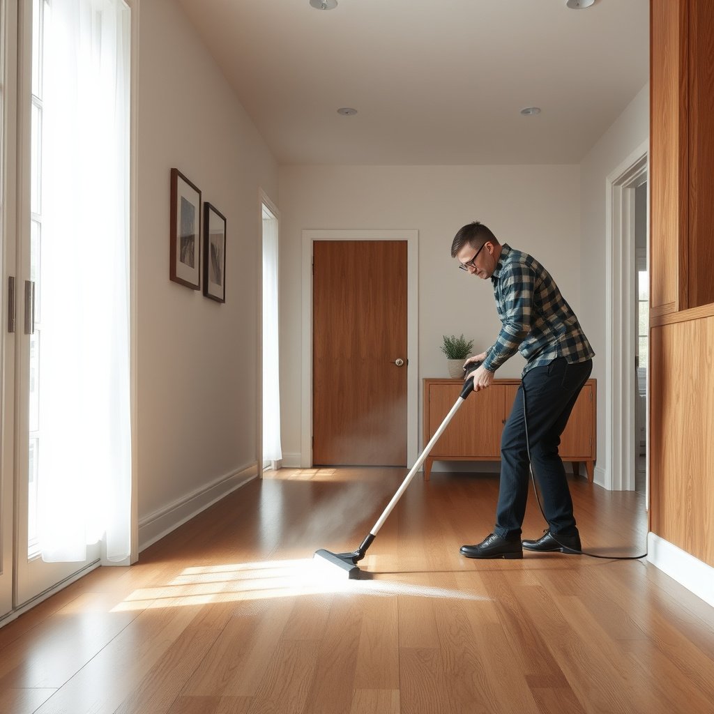 Preparing hardwood floors for dust removal without scratching the surface