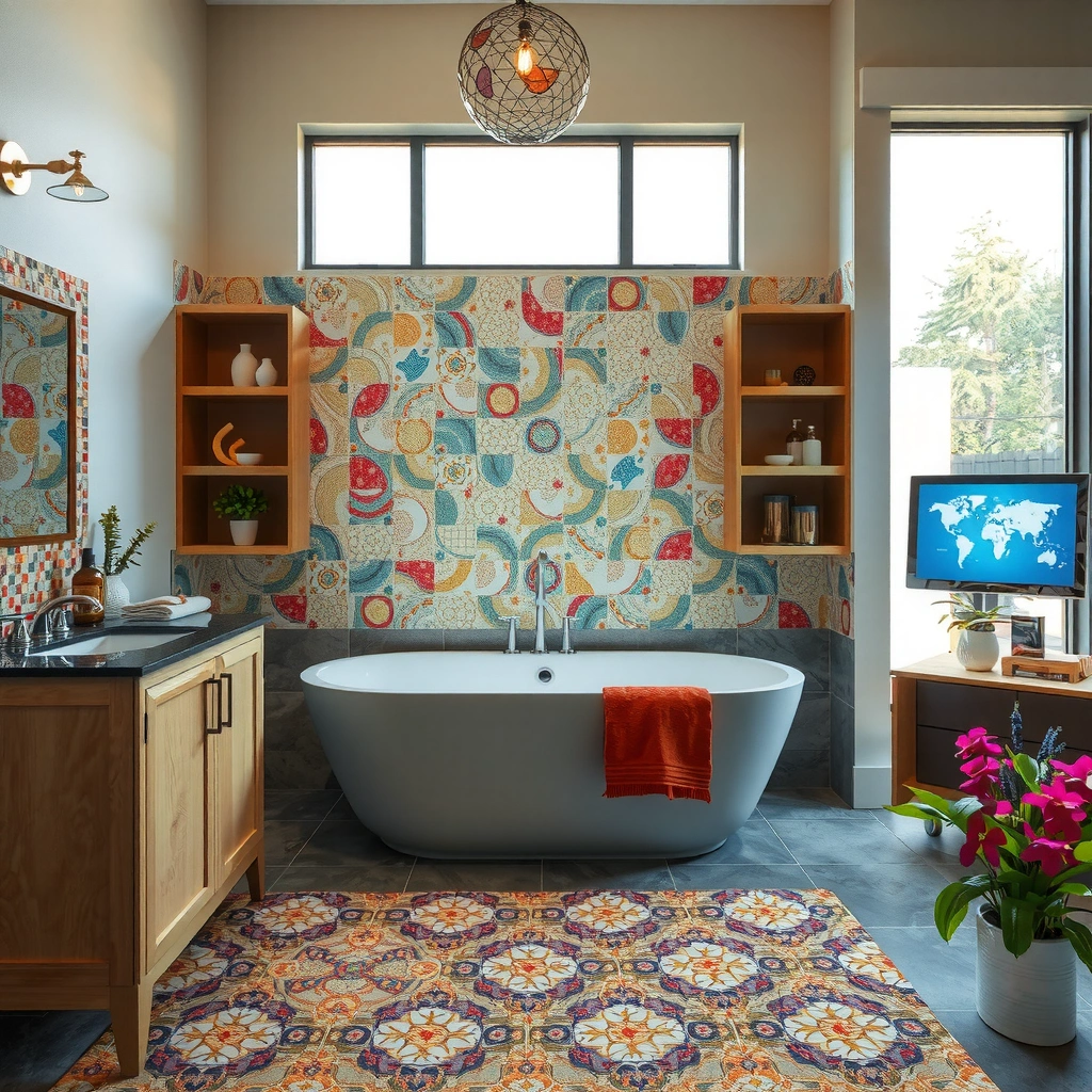 Subfloor preparation and waterproofing for bathroom mosaic tile installation