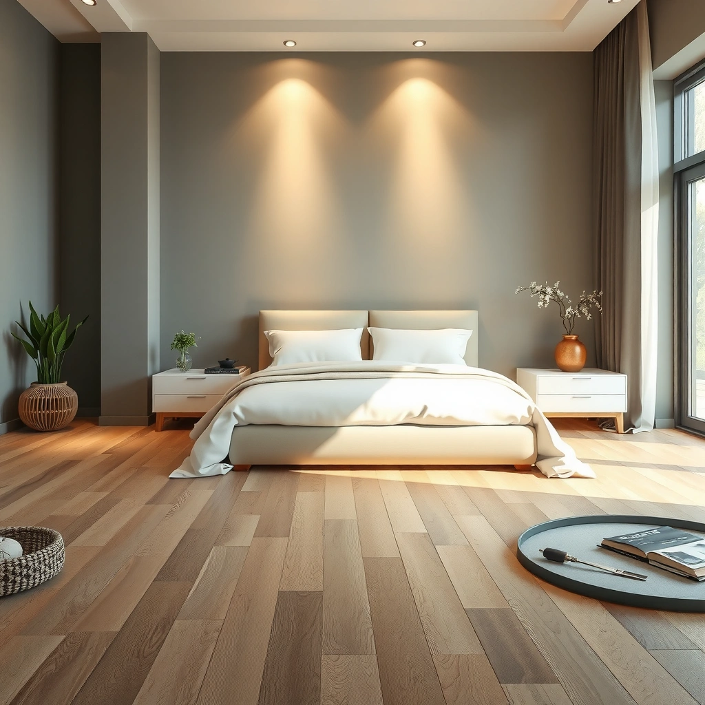 Prepping the bedroom floor and room conditions for polyurethane flooring installation