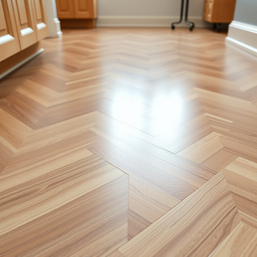 Cleaning and profiling chevron floors before sealing for waterproofing