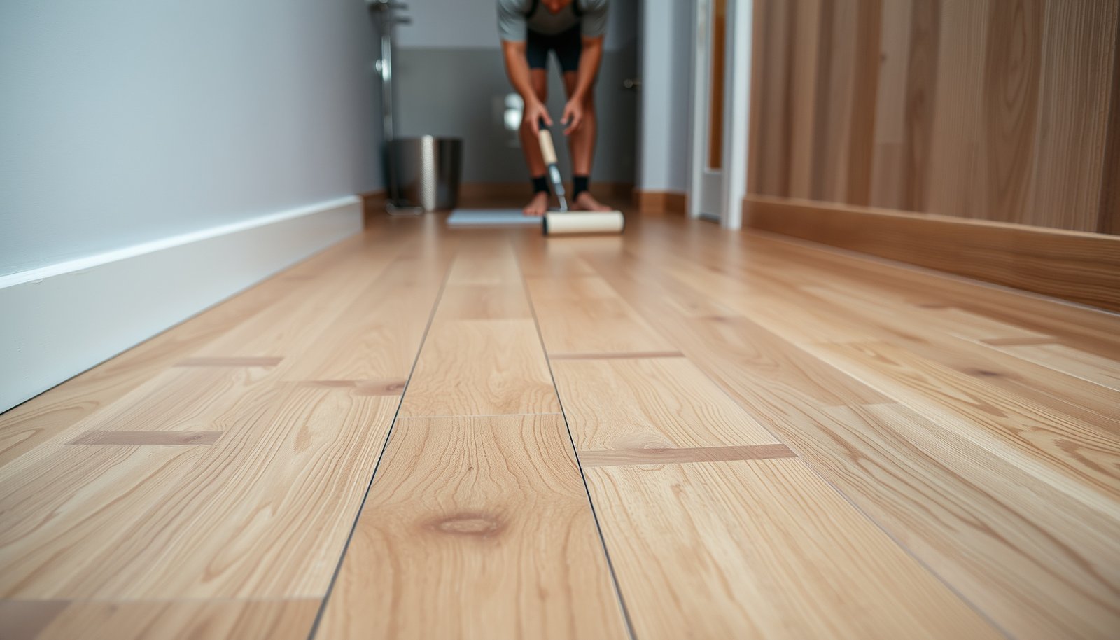 Step-by-step guide on preparing hardwood floors for bathroom installation and maintenance.
