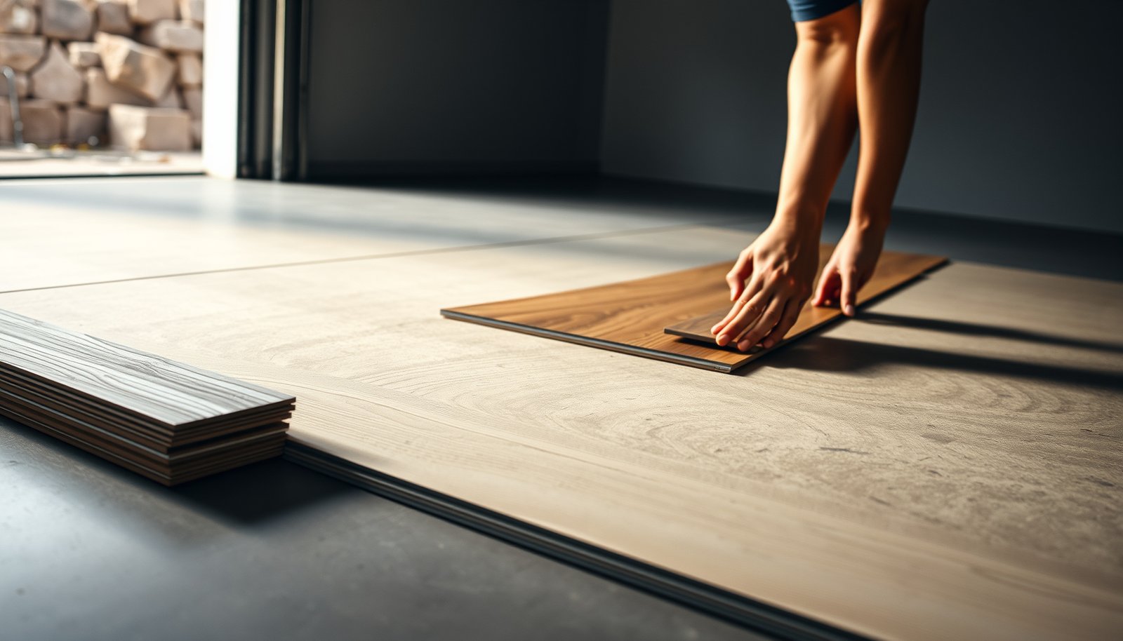 Step-by-step guide on how to prepare laminate floors for a garage installation.