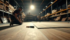 Step-by-step guide on preparing laminate floors for a warehouse environment