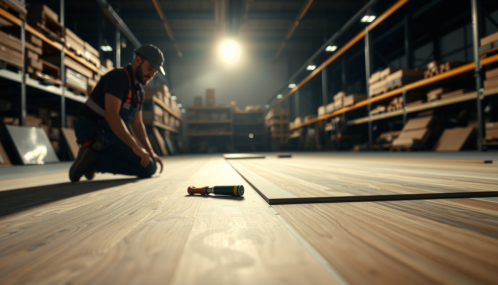Step-by-step guide on preparing laminate floors for a warehouse environment