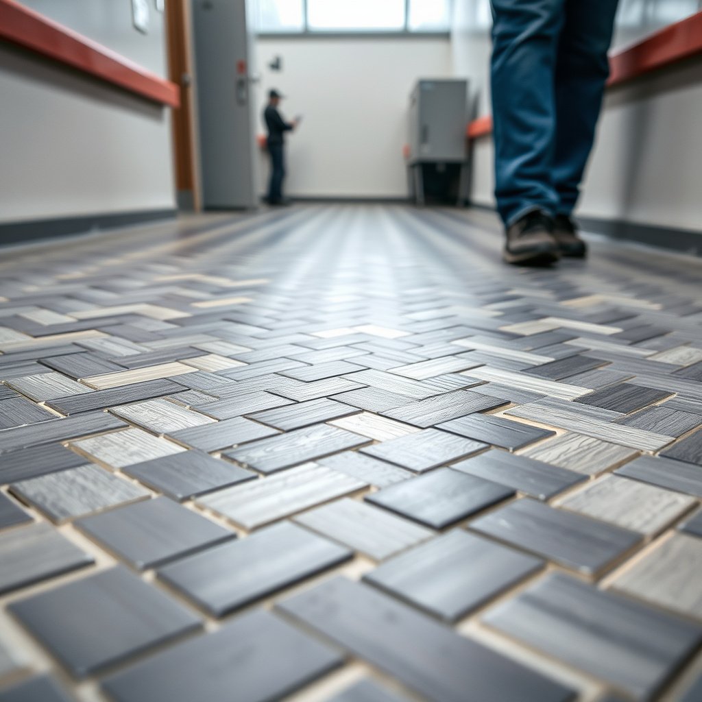 Proper preparation techniques for slip-resistant chevron floors to ensure traction stays bonded.