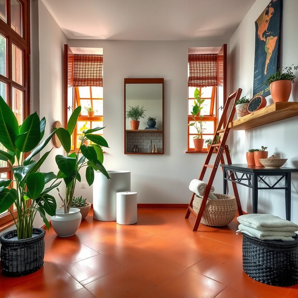 Image showing the process of clearing grit and protecting grout lines on terracotta floors
