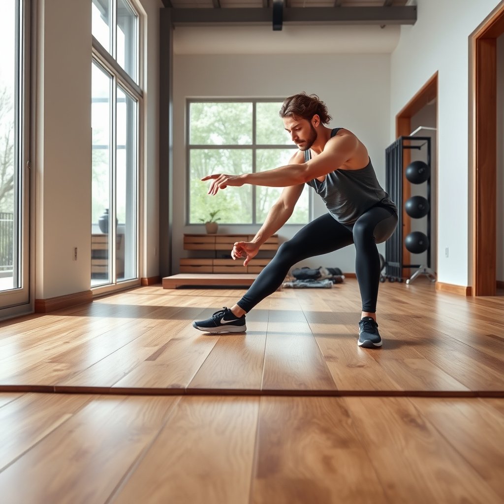 Protecting gym space and planning removal path for hardwood floors in a home gym