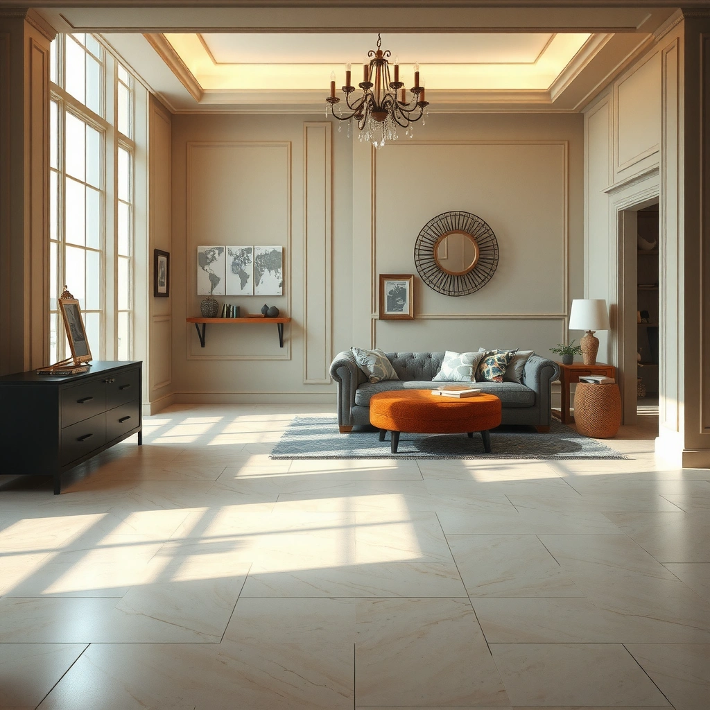 Clean, dry, and test travertine floors for optimal protection preparation.