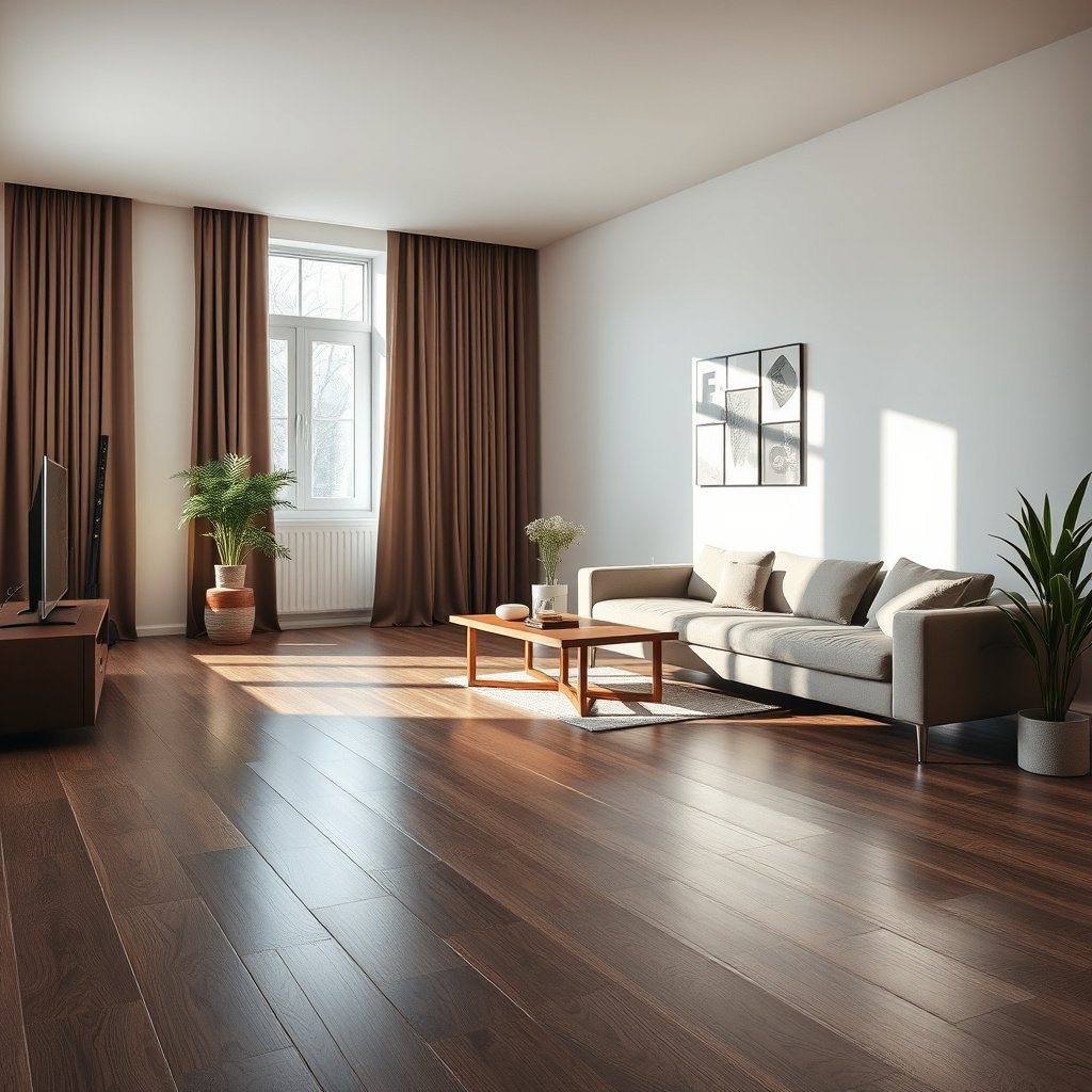 Preparing a vinyl floor area for cleaning, showing tools and materials needed for the process