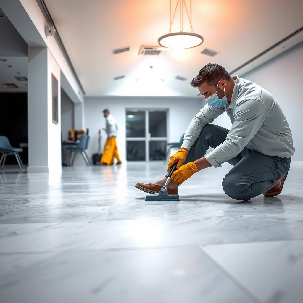 Properly prepping polyaspartic floors for long-lasting protection and durability.