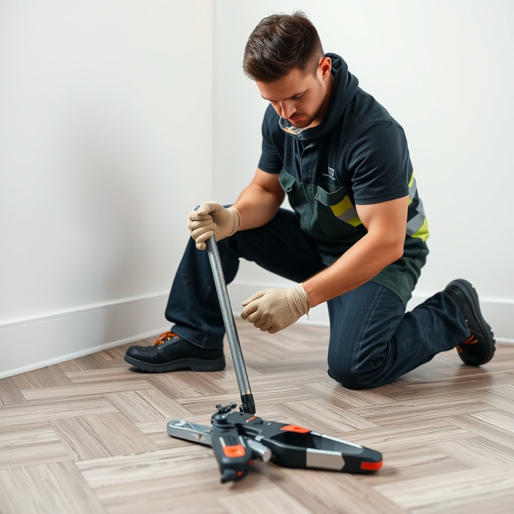 Image showing tips to prevent lifting on chevron patterned floors