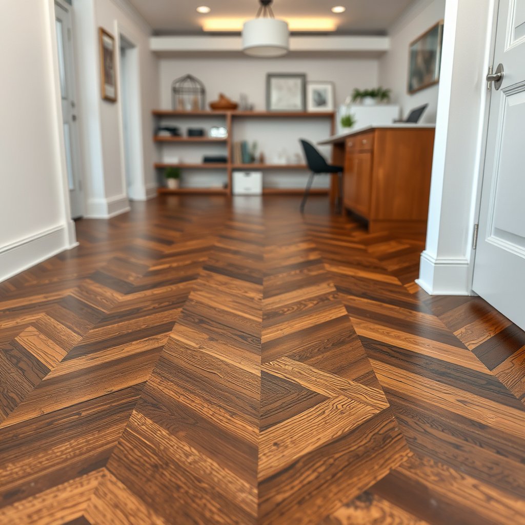 Tips to stop scratches and stains on Chevron floors from everyday traffic.