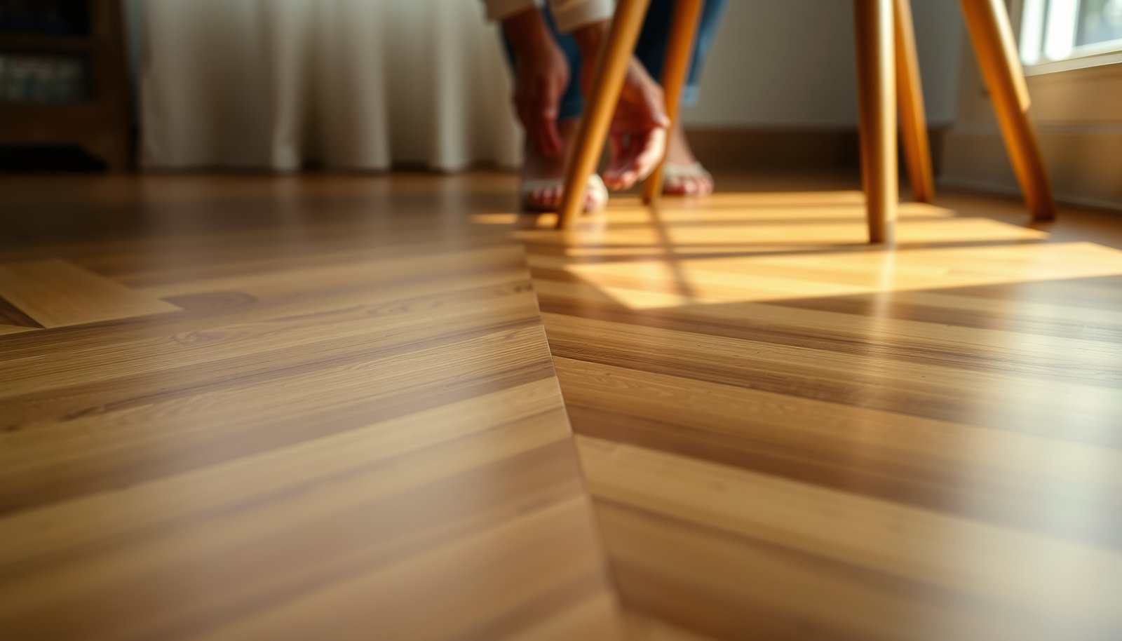 Tips for preventing scratches on chevron floors with protective measures and care techniques.