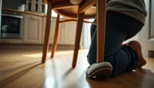 Tips for preventing scratches on hardwood kitchen floors with protective measures and maintenance.