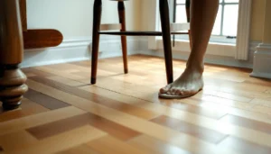 Dining room with hardwood floors showing tips to prevent scratches and maintain durability.