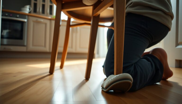 Tips for preventing scratches on hardwood kitchen floors with protective measures and maintenance.