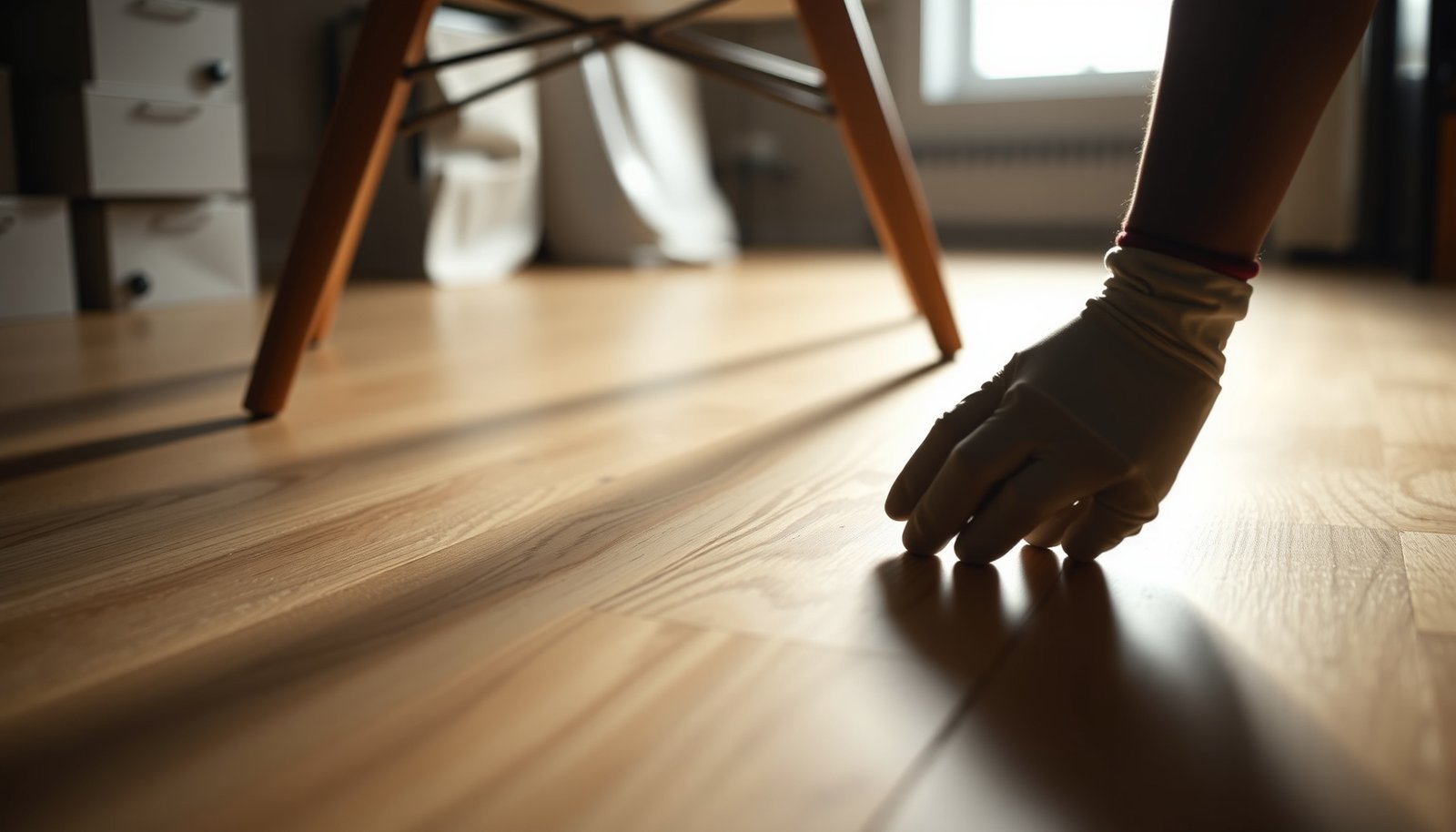 Tips for preventing scratches on laminate floors in a basement setting.
