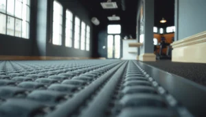 Tips for preventing scratches on rubber floors with protective measures and maintenance advice.